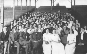 H10/ Mellette South Dakota Postcard RPPC c1910 Grandstand Crowd People