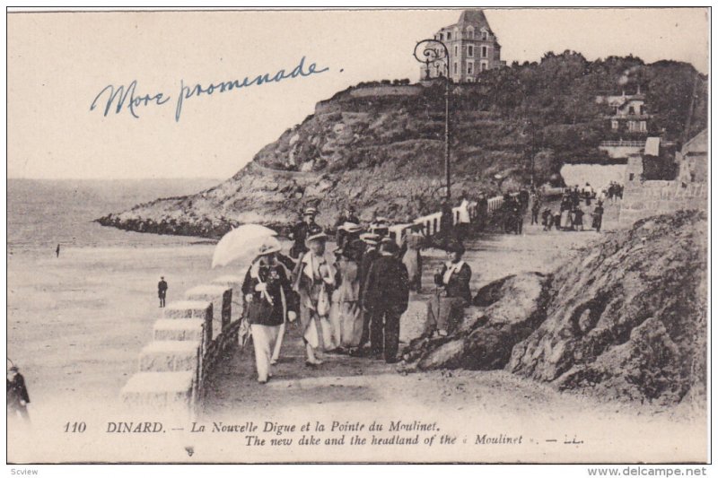 DINARD, Ille Et Vilaine, France, 1900-1910's; La Nouvelle Digue Et La Pointe ...
