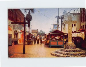 Postcard Olvera Street, Los Angeles, California