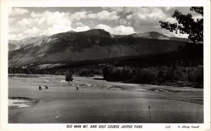 PC GOLF, OLD MAN MT. AND GOLF COURSE, Vintage REAL PHOTO Postcard (b45363)