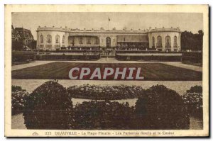 Old Postcard Deauville Plage Fleurie Flower beds in bloom and Casino