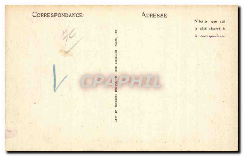 Old Postcard Le Treport Beach and the cliff