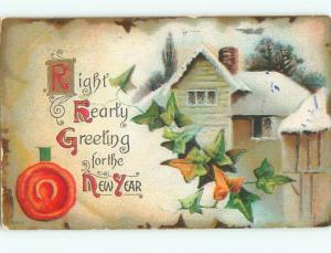 Divided-Back NEW YEAR SCENE Great Postcard AA1872