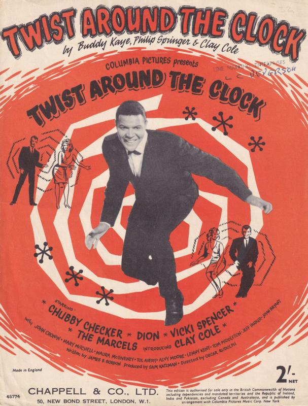 Twist Around The Clock Chubby Chucker 1960s Sheet Music