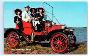 Greetings from Walkerville Michigan 1908 Maxwell Auto Car Vintage Postcard A92