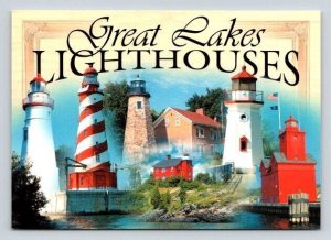 Great Lakes Lighthouses Michigan Postcard