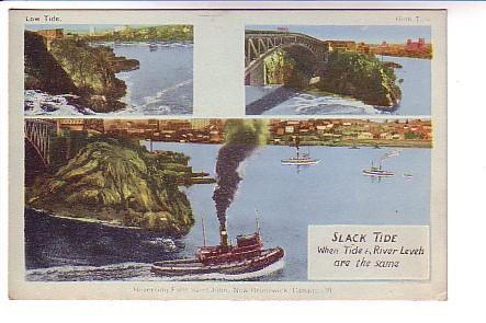 Threeviews Boat Bridge Low Tide St John New Brunswick, Used 1945