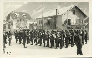 france, CHAMONIX, Military Music Band French Chasseurs Alpins (1932) RPPC (1)