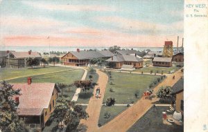 Key West Florida US Barracks Birds Eye View Vintage Postcard AA92859
