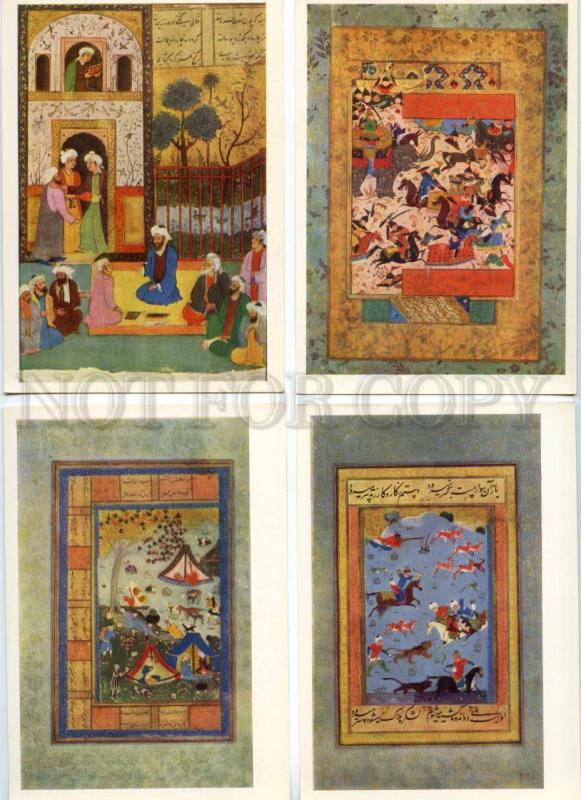 153748 IRAN Fine Art 16 old russian postcards