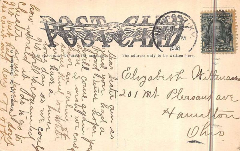 Newport Kentucky scene on Eighth Street antique pc DD7461