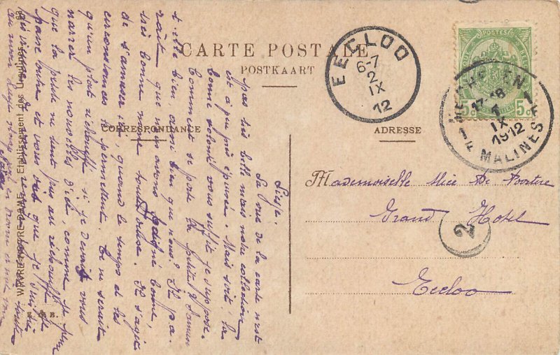 Belgium WAVRE - Establishment of the Ursulines - Classroom interior 1912