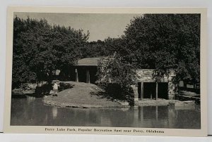 Oklahoma Perry Lake Park c1930 Postcard H1