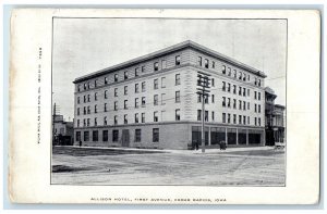 c1905's The Allison Hotel First Avenue Cedar Rapids Iowa IA Unposted Postcard