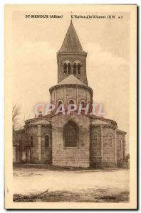 Postcard Old St Menoux L & # 39Eglise and Chevet