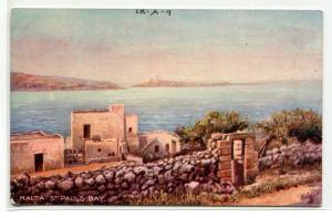 St Paul's Bay Malta 1910c Tuck postcard