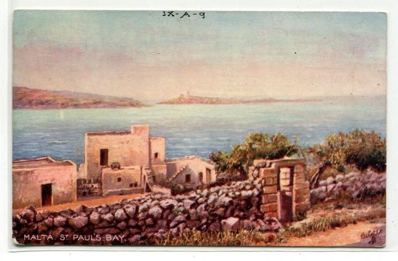 St Paul's Bay Malta 1910c Tuck postcard