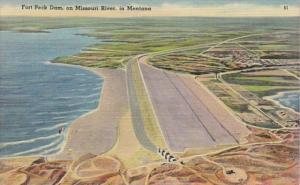 Montana Fort Peck Dam On Missouiri River