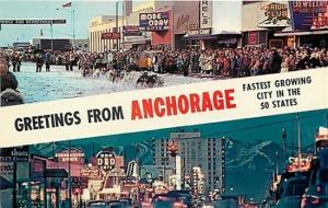 AK, Anchorage, Alaska, Fourth Avenue,  Multi View, Colourpicture No. P50125