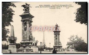 Postcard Old Bridge Alexanfre Paris III took the Cours la Reine to the Eiffel...