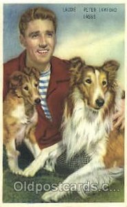 Laddie, Peter Lawford, & Lassie Trade Card Actor, Actress, Movie Star Unused 
