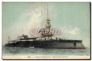 Postcard Old War Admiral Boat Trehouart Cotes Guard Breastplate