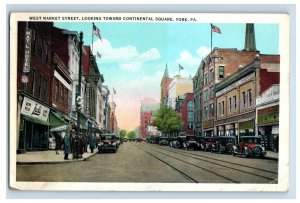 C.1900-07 West Market Street, Continental Square, York, PA. Postcard P154E