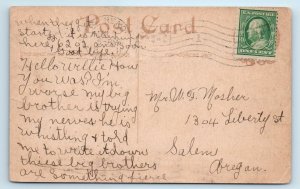 EL RENO, OK Oklahoma ~ ELKS HOME ~1911  Canadian County Postcard