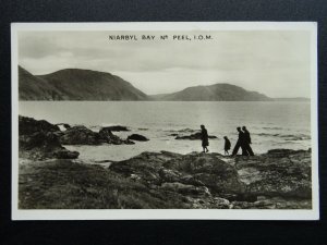 Isle of Man PEEL Niarbyl Bay c1950s RP Postcard by Gordon & Co