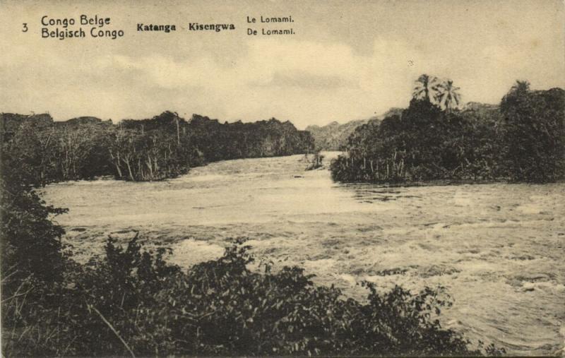 belgian congo, KATANGA KISENGWA, Lomami River (1920s) Postcard (03)