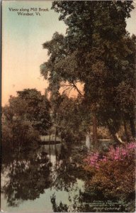 Hand Colored  Vermont Postcard - Windsor - Mill Brook