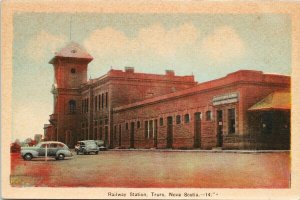 Railway Station Truro NS Nova Scotia Canadian National Express PECO Postcard G49