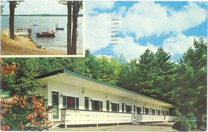 Twin Lantern Motel at Weirs Beach Laconia New Hampshire 1968 Chrome