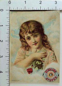 Victorian Trade Card Sterling Stoves Lovely Child In Clouds Image F76 