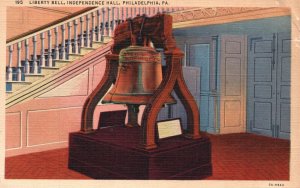 Vintage Postcard 1930's Liberty Bell Independence Hall Philadelphia Pennsylvania
