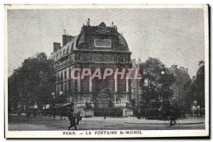 Paris - 4 - Fontaine Saint Michel - Old Postcard