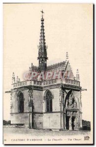 Old Postcard Amboise castle chapel