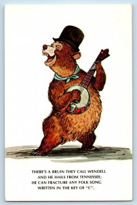 Tennessee TN Postcard Bruin Call Wendell Jamboree Bear County Disneyland Vintage