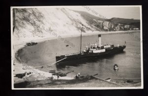 F3071 - Paddle Steamer - Empress - at Lulworth Cove in Sept. 1934 - postcard