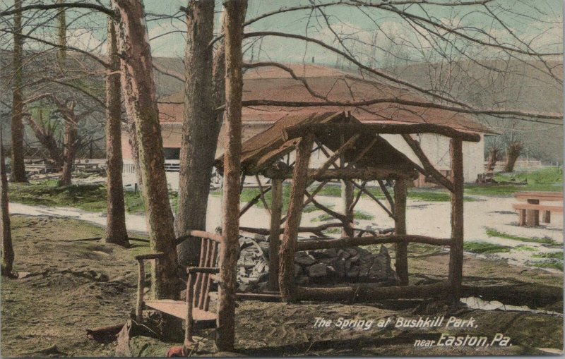 Postcard The Spring Bushkill Park Near Easton PA