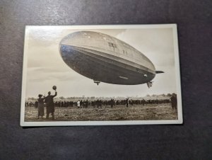 Mint Germany Aviation LZ 129 Hindenburg Zeppelin PPC Postcard Airship Takeoff