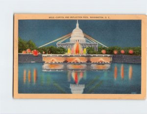 Postcard Capitol And Reflection Pool, Washington, District of Columbia