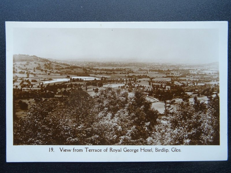 Gloucestershire BIRDLIP View from ROYAL GEORGE HOTEL - Old RP Postcard