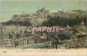Old Postcard French Riviera Monte Carlo General view and Casino
