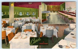 MANHASSET, Long Island New York NY ~ Roadside CARO'S RESTAURANT c1940s Postcard