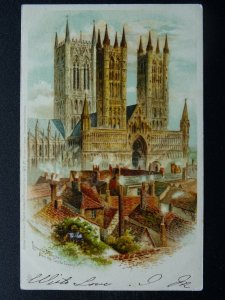 ENGLISH CATHEDRAL Lincoln Minster c1904 UB Postcard - Raphael Tuck 638 Xl