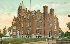 c1909 Postcard; Coshocton OH High School, Coshocton County, Posted