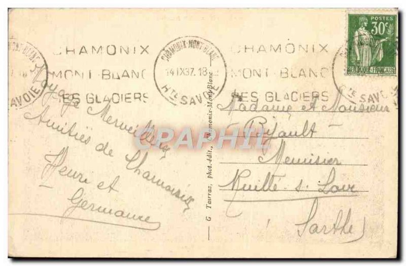 Old Postcard Chamonix Mont Blanc