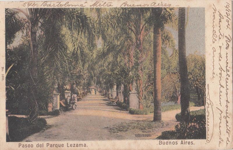 B80814 paseo del parque lezama buenos aires i argentina  front/back image