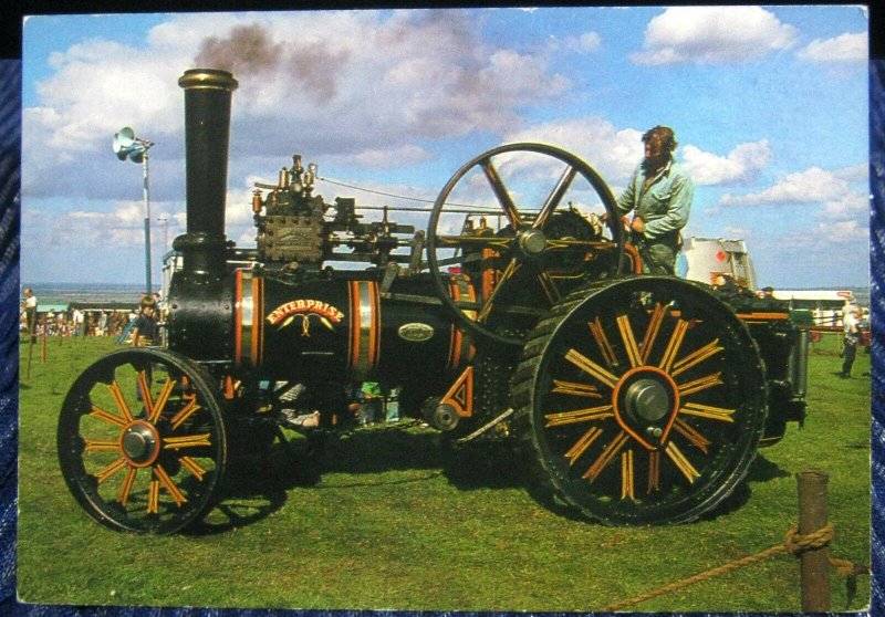 Transport Postcard Fowler Traction Engine Enterprise - unposted